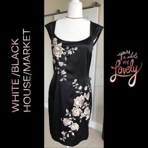 White House/Black Market Embroidered Sleeveless Dr